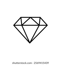 Diamond icon Vector logo outline