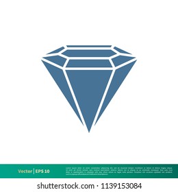 Diamond Icon Vector Logo Template Illustration Design. Vector EPS 10.