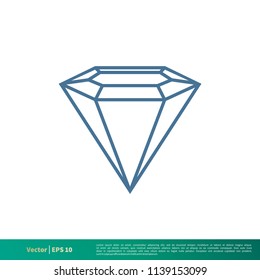 Diamond Icon Vector Logo Template Illustration Design. Vector EPS 10.