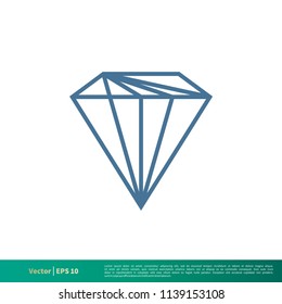 Diamond Icon Vector Logo Template Illustration Design. Vector EPS 10.