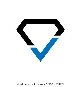 diamond icon vector logo template 