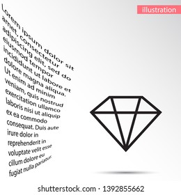 Diamond Icon Vector . Lorem Ipsum Illustration design