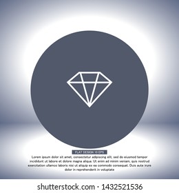 Diamond Icon Vector . Lorem Ipsum Illustration design