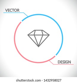 Diamond Icon Vector . Lorem Ipsum Illustration design