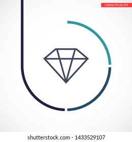 Diamond Icon Vector . Lorem Ipsum Illustration design