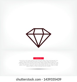 Diamond Icon Vector . Lorem Ipsum Illustration design