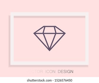 Diamond Icon Vector . Lorem Ipsum Illustration design