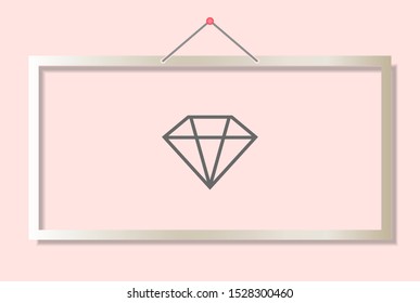 Diamond Icon Vector . Lorem Ipsum Illustration design
