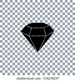 Diamond Icon Vector on transporent background