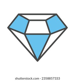Diamond icon vector on trendy design