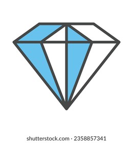 Diamond icon vector on trendy design