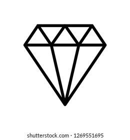 diamond icon vector, on white background editable eps10