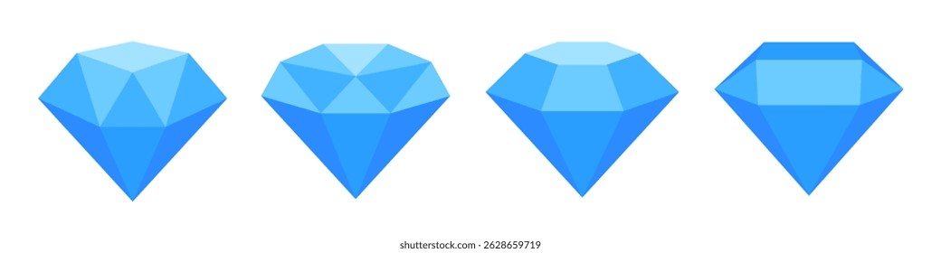 Diamond icon. Diamond vector set. 