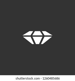 diamond icon vector. diamond sign on black background. diamond icon for web and app
