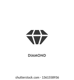 diamond icon vector. diamond sign on white background. diamond icon for web and app