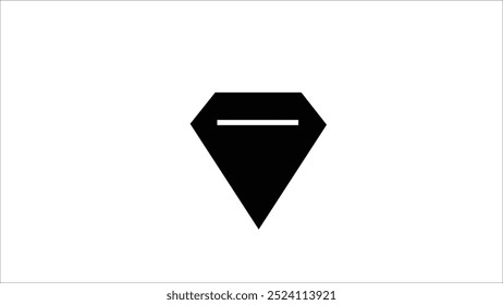 Diamant-Symbol, Vektorzeichenvorlage auf weißem Hintergrund.