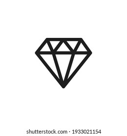 Vector de icono de diamante. Signo brillante simple