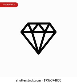 Vector de icono de diamante. Signo brillante simple