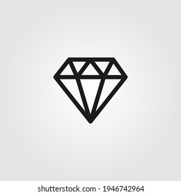 Vector de icono de diamante. Signo brillante simple