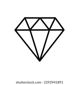Diamant-Symbol-Vektorgrafik. Einfaches brillantes Zeichen für App und Website..eps