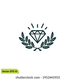 Elemento de diseño simple vectorial de icono de diamantes