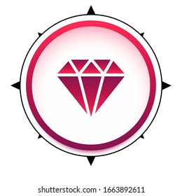 Vector de iconos de diamantes. Sencillo símbolo.