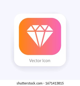 Vector de iconos de diamantes. Sencillo símbolo.