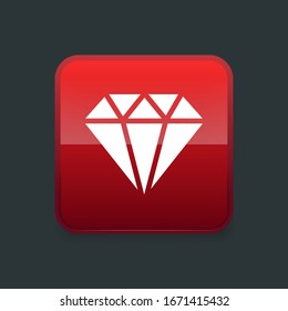 Diamant Icon Vektorillustration. Einfaches Symbol.