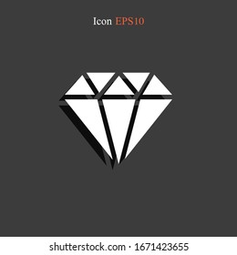 Vector de iconos de diamantes. Sencillo símbolo.