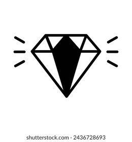 Diamond icon vector, stock illustration