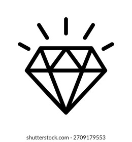 Diamond Icon Vector Symbol Design Illustration