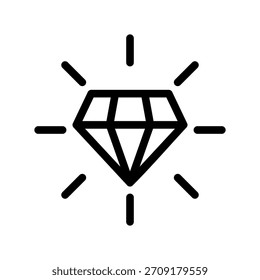 Ilustração de design de símbolo de vetor de ícone de diamante
