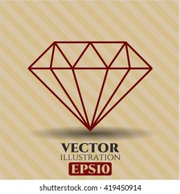 símbolo del vector del diamante símbolo del vector de los pechos planos jpg sitio web de la aplicación