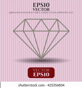 diamond icon vector symbol flat eps jpg app web concept website