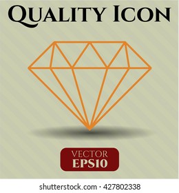diamond icon vector symbol flat eps jpg app web concept website