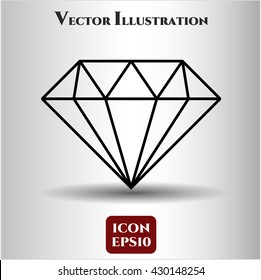 diamond icon vector symbol flat eps jpg app web concept website
