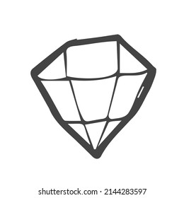 Ilustración de símbolo vectorial de icono de diamante. Ilustración de Doodle