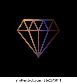 Ilustración de símbolo vectorial de icono de diamante. Ilustración de Doodle