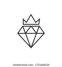 Diamond icon vector symbol illustration.Isolated on white background.