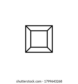 Diamond icon vector symbol isolated illustration white background