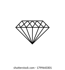 Símbolo vectorial de icono de diamante ilustración aislada fondo blanco