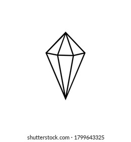 Símbolo vectorial de icono de diamante ilustración aislada fondo blanco