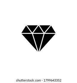 Símbolo vectorial de icono de diamante ilustración aislada fondo blanco