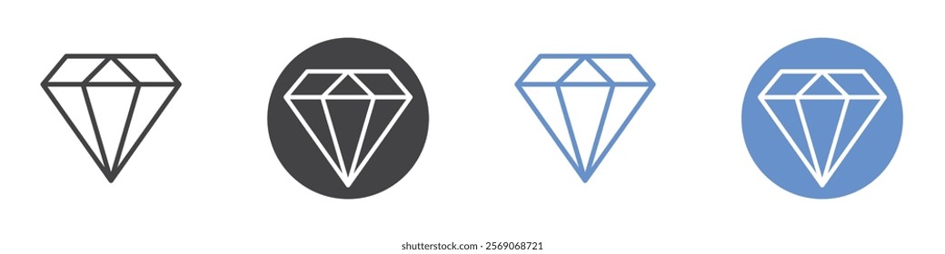 Diamond icon vector symbol outline sign