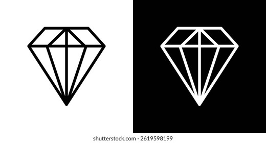 Diamond icon Vector symbol in trendy flat style