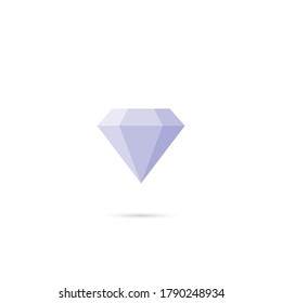 Diamond Icon Vector in Trendy Flat Style. Expensive Stone Symbol Illustration
