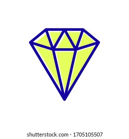Diamond-Vektorillustration im trendigen Stil
