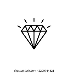 Diamond icon vector for web and mobile app. diamond gems sign and symbol