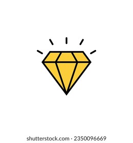 Diamond icon vector for web and mobile app. diamond gems sign and symbol