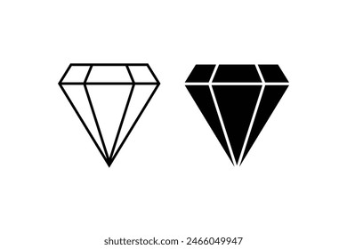Diamond icon vector for web and mobile app. diamond gems sign and symbol
